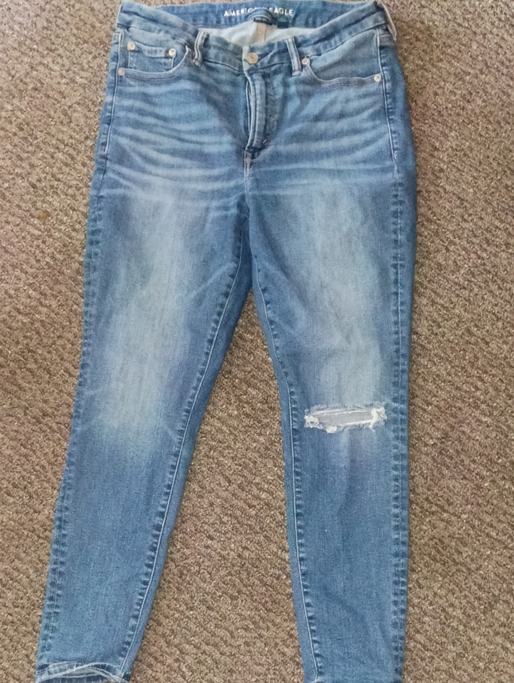 American Eagle Outfitters Medium Blue Skinny Jeans Size 12